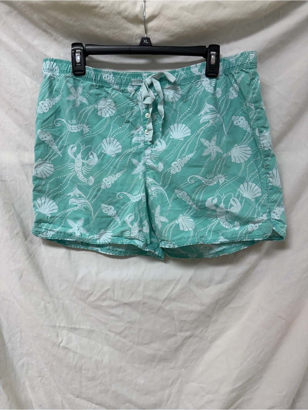 LL Bean Tropical Light Green Stretch Shorts Women’s Size M OKJN7